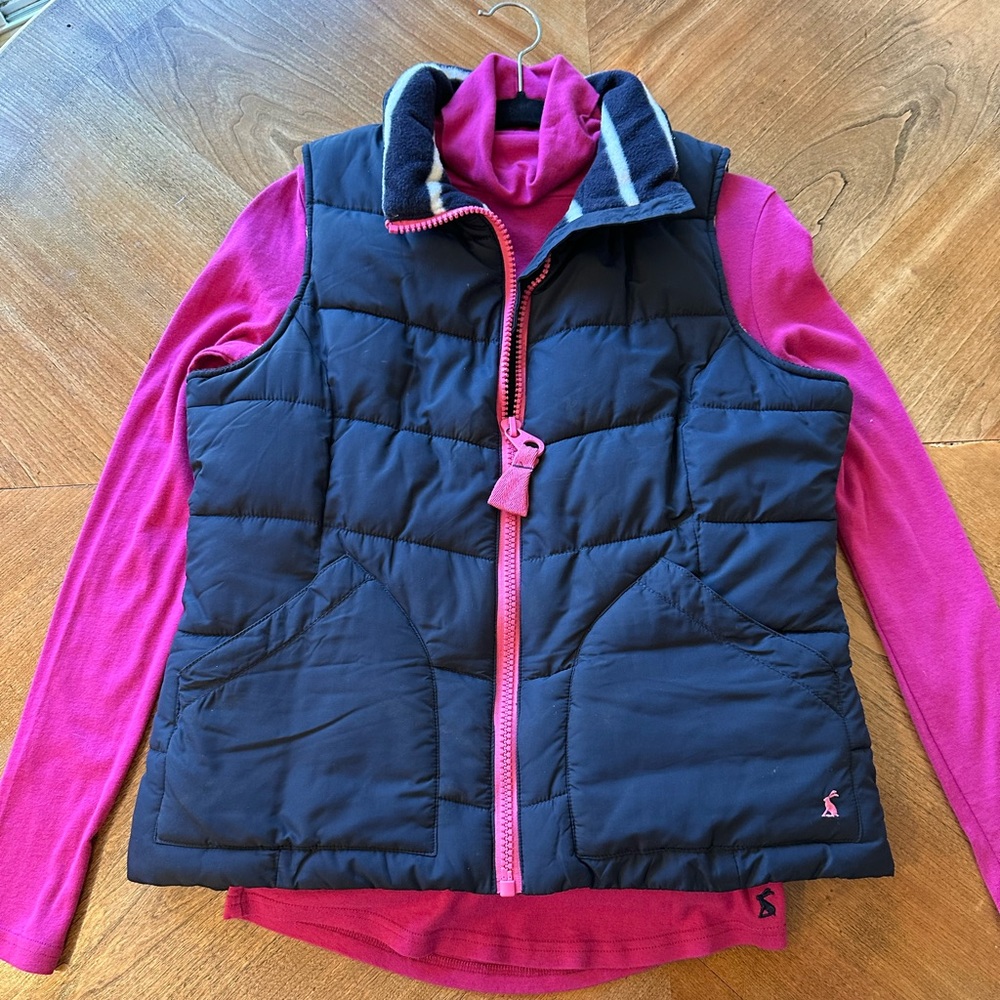 Joules Navy Vest and Turtleneck